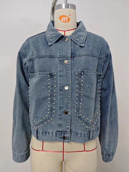 PREORDER: Studded jean jacket  8.10.26 OSYM