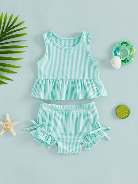 PREORDER: Gingham print baby doll tank & bummie set 3.16.26
