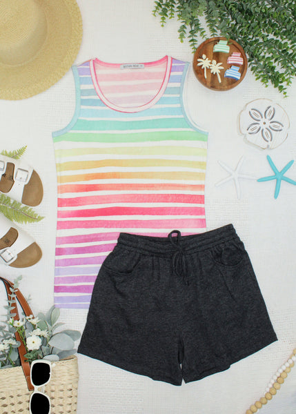 IN STOCK Ava Tank - Rainbow Stripes - Pumpkin Patch Co