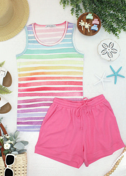 IN STOCK Ava Tank - Rainbow Stripes - Pumpkin Patch Co