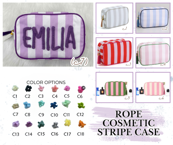 PREORDER: Rope Cosmetic Stripe Case RERUN 3.16.26