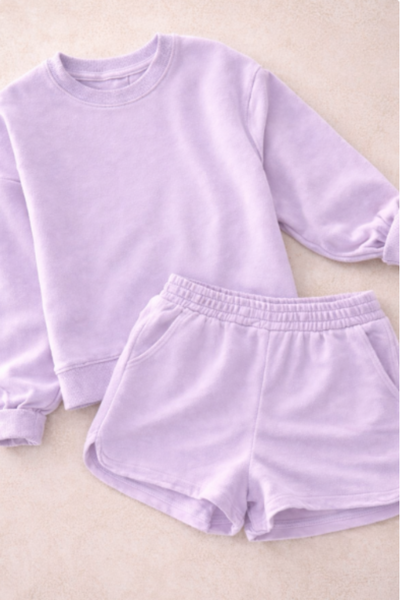 rts: zenana fleece sweatshirt and short set