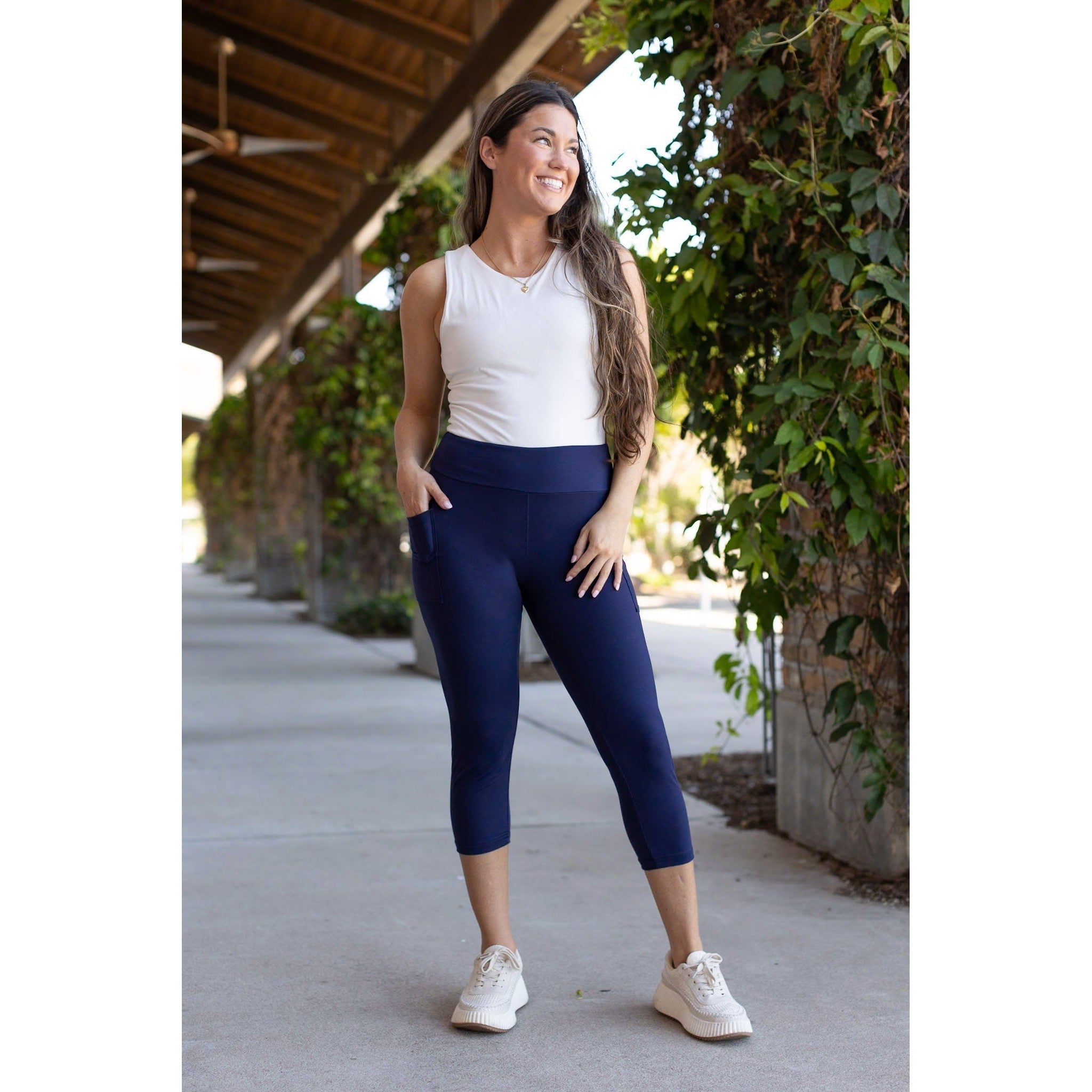 PreOrder  |  Navy CAPRI with Pocket   - Luxe Leggings by Julia Rose®