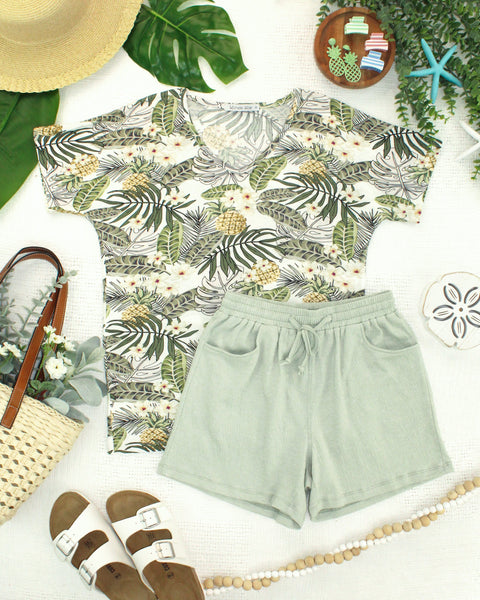 IN STOCK Chloe Cozy Top - Pineapple Leaf - Pumpkin Patch Co