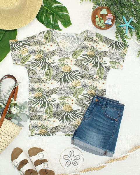 IN STOCK Chloe Cozy Top - Pineapple Leaf - Pumpkin Patch Co