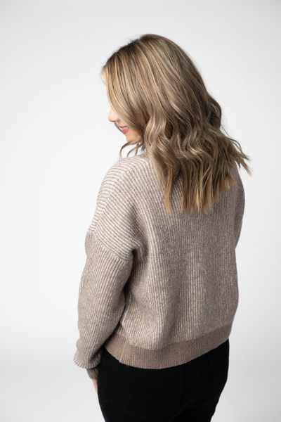 IN STOCK Josie Cozy Crew Sweater - Mocha