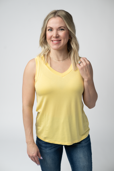 IN STOCK Noelle Tank - Lemon - Pumpkin Patch Co