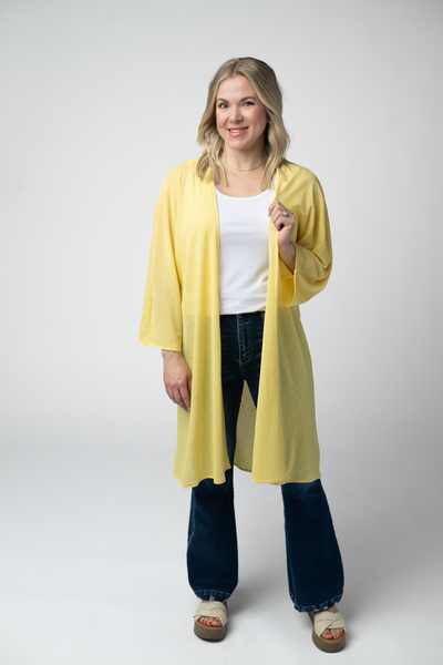 IN STOCK Ellie Cover-Up Kimono - Lemon