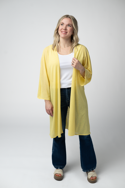 IN STOCK Ellie Cover-Up Kimono - Lemon