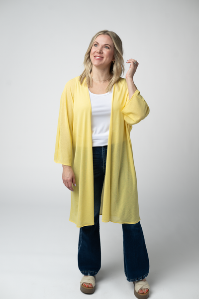 IN STOCK Ellie Cover-Up Kimono - Lemon