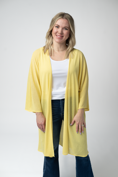 IN STOCK Ellie Cover-Up Kimono - Lemon