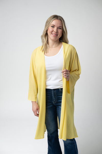 IN STOCK Ellie Cover-Up Kimono - Lemon