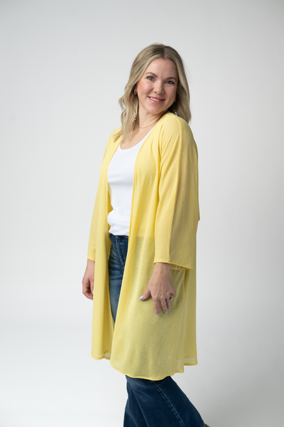 IN STOCK Ellie Cover-Up Kimono - Lemon