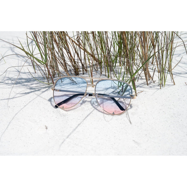 Ready To Ship | The Gold/ Pink Blue Kay - High Quality Unisex Aviator Sunglasses*