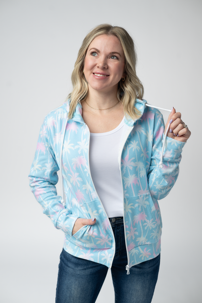 IN STOCK Fullzip Hoodie - Aqua Palm - Pumpkin Patch Co