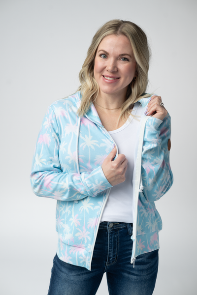 IN STOCK Fullzip Hoodie - Aqua Palm - Pumpkin Patch Co