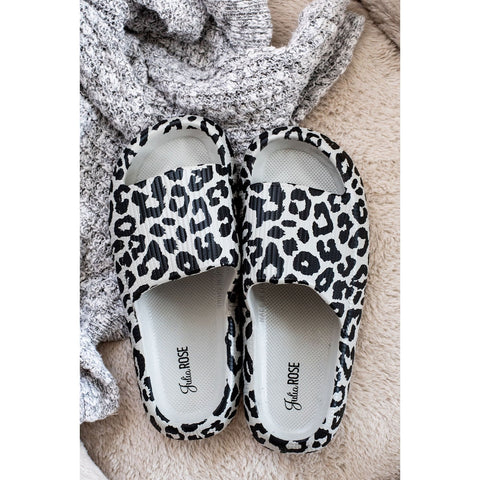 PreOrder | Gray Leopard Insanely Comfy -Beach or Casual Slides*