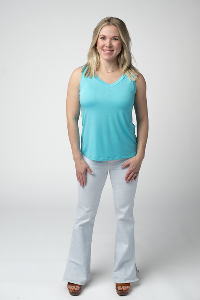 IN STOCK Noelle Tank - Aqua - Pumpkin Patch Co