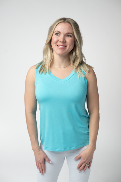 IN STOCK Noelle Tank - Aqua - Pumpkin Patch Co