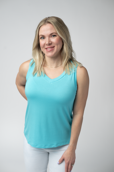 IN STOCK Noelle Tank - Aqua - Pumpkin Patch Co
