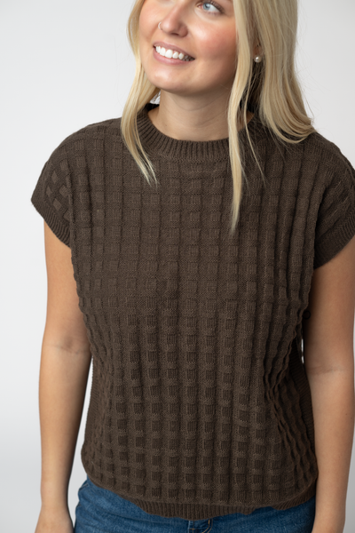 IN STOCK Kelly Knitted Top - Brown
