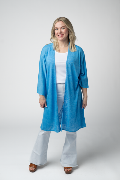 IN STOCK Ellie Cover-Up Kimono - Light Blue