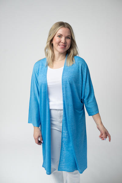 IN STOCK Ellie Cover-Up Kimono - Light Blue