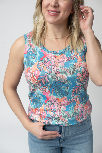 IN STOCK Ava Tank - Tropical Palm - Pumpkin Patch Co