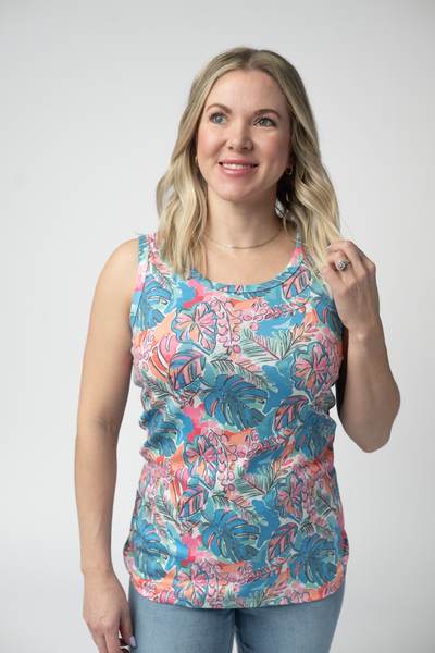 IN STOCK Ava Tank - Tropical Palm - Pumpkin Patch Co