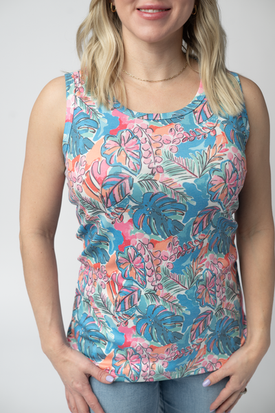IN STOCK Ava Tank - Tropical Palm - Pumpkin Patch Co