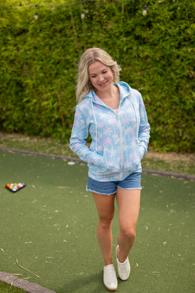 IN STOCK Fullzip Hoodie - Aqua Palm - Pumpkin Patch Co