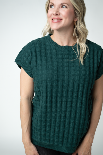 IN STOCK Kelly Knitted Top - Evergreen