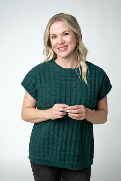 IN STOCK Kelly Knitted Top - Evergreen