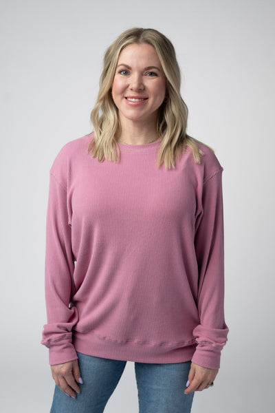 IN STOCK Corrine Ribbed Pullover Top - Rose - Pumpkin Patch Co