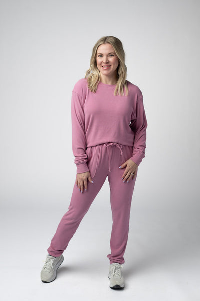IN STOCK Corrine Ribbed Pullover Top - Rose - Pumpkin Patch Co