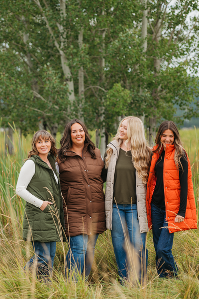IN STOCK Harlow Long Vest - Pumpkin
