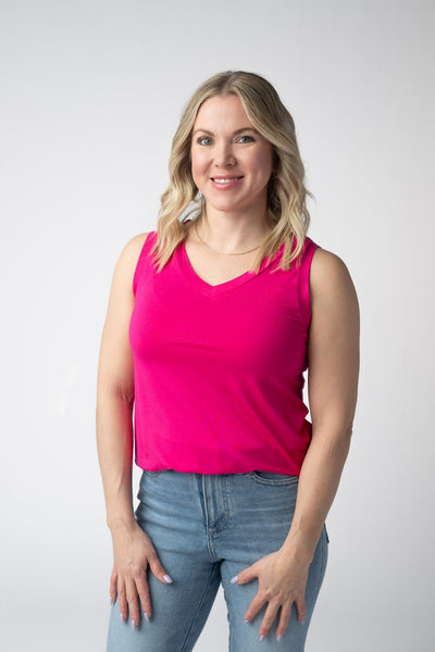 IN STOCK Noelle Tank - Hot Pink - Pumpkin Patch Co