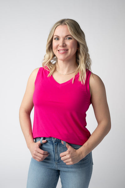 IN STOCK Noelle Tank - Hot Pink - Pumpkin Patch Co
