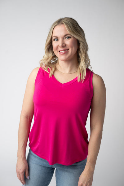 IN STOCK Noelle Tank - Hot Pink - Pumpkin Patch Co