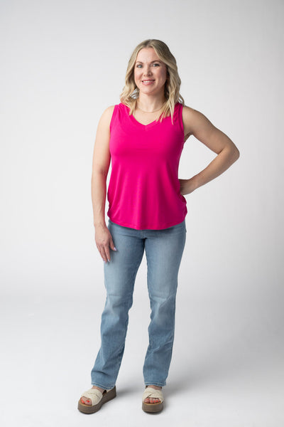 IN STOCK Noelle Tank - Hot Pink - Pumpkin Patch Co