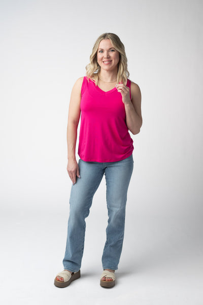 IN STOCK Noelle Tank - Hot Pink - Pumpkin Patch Co