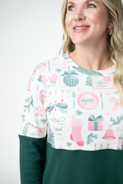 IN STOCK Natalie Pullover - Pink Pine Noel and Evergreen