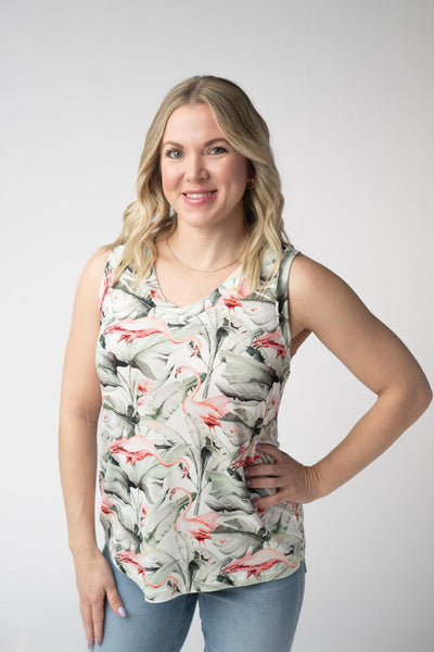 IN STOCK Noelle Tank - Flamingos - Pumpkin Patch Co