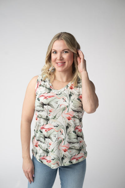 IN STOCK Noelle Tank - Flamingos - Pumpkin Patch Co