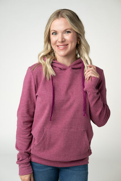 IN STOCK Hailey Hoodie - Raspberry