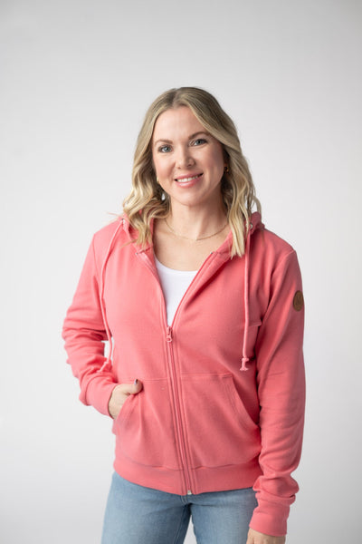 IN STOCK Fullzip Hoodie - Sunkissed Coral - Pumpkin Patch Co