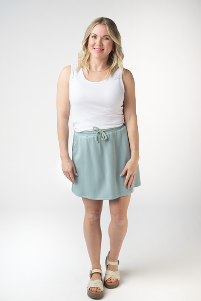 IN STOCK Serena Luxe Skort - Ocean Blue