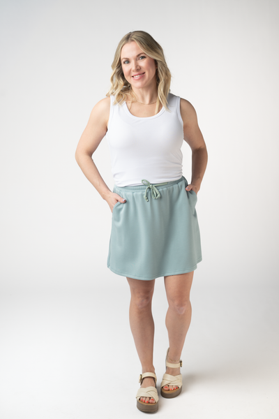IN STOCK Serena Luxe Skort - Ocean Blue