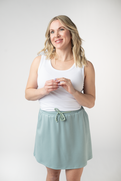 IN STOCK Serena Luxe Skort - Ocean Blue