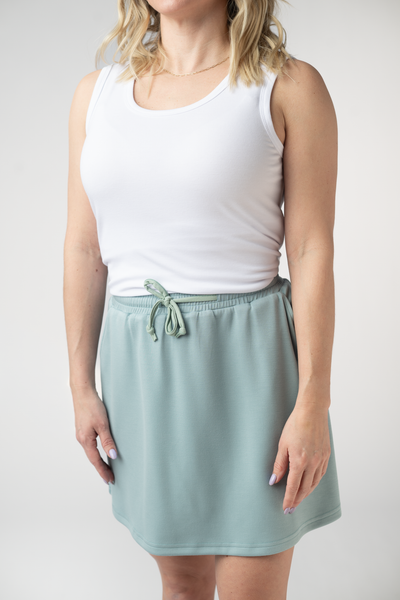 IN STOCK Serena Luxe Skort - Ocean Blue